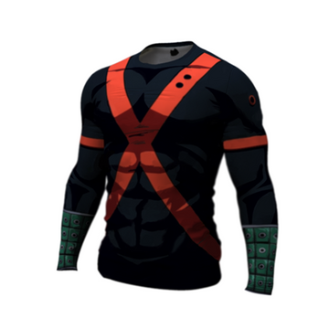 Bakugo Premium Long Sleeve Rashguard My Hero Academia Compression