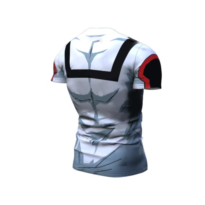 My Hero Academia Compression UA Uniform White Premium Short Sleeve Rashguard