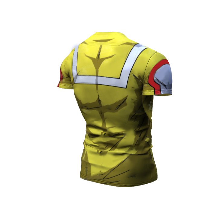 'UA Uniform | Yellow' My Hero Academia Compression Premium Short Sleeve Rashguard
