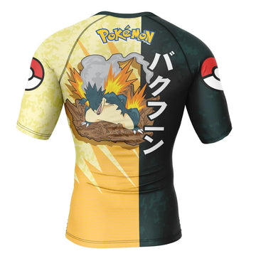 Typhlosion Pokemon Short Sleeve Compression Rashguard