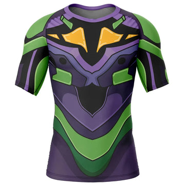 Unit-01 Evangelion Short Sleeve Compression Rashguard