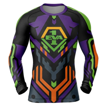 Unit-01 '2.0' Evangelion Long Sleeve Compression Rashguard