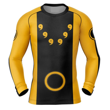 BJJ Rash Guard Naruto Six Paths Long Sleeve Compression Rashguard Rash Guard Naruto Six Paths Long Sleeve