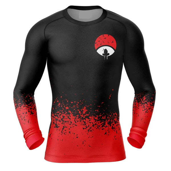 BJJ Rash Guard Kids Naruto 'Sharingan' Long Sleeve Compression Rashguard