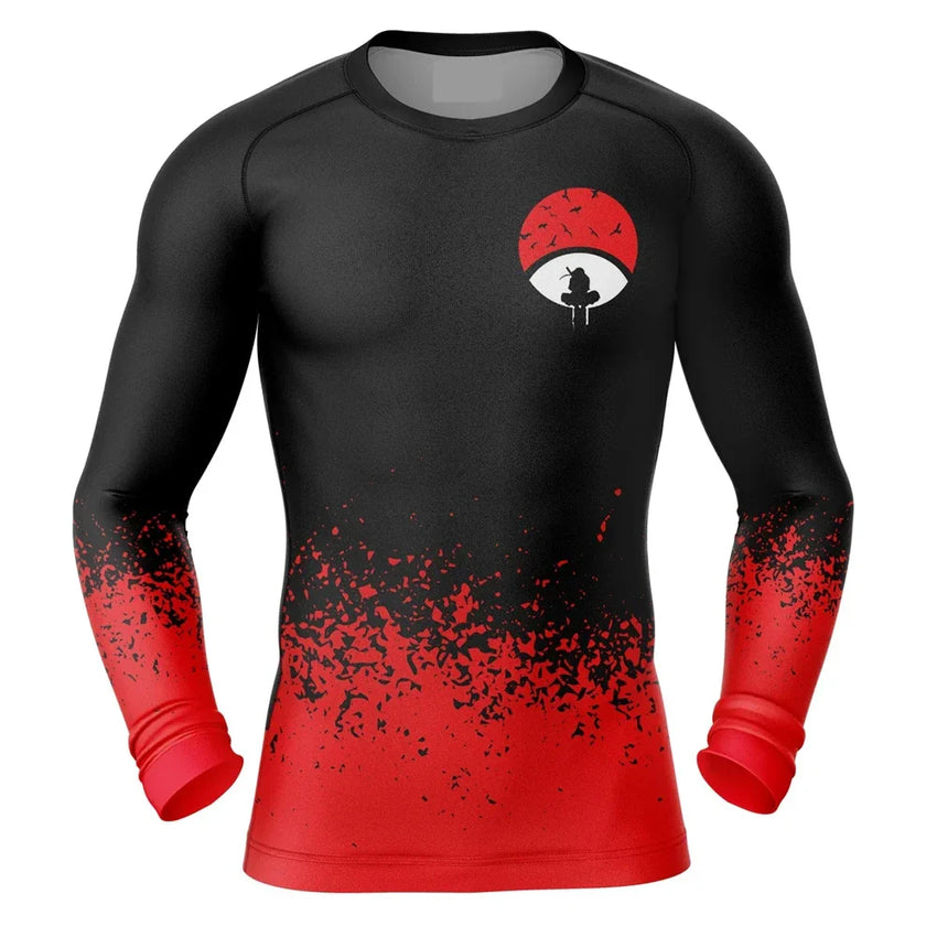 Kids Naruto 'Sharingan' Long Sleeve Compression Rashguard