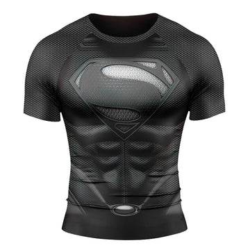 Pre-Crisis Superman Short Sleeve Compression Rashguard
