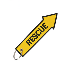 Aviation 'Rescue' Embroidered Keyring Keychain