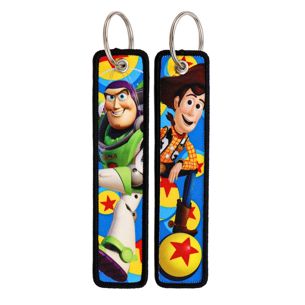 Toy Story ‘Buzz and Woody' Embroidered Keyring Keychain