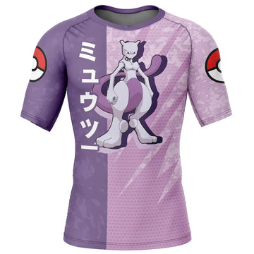 Pokemon 'Mewtwo' Short Sleeve Compression Rashguard Pokemon 'Mewtwo' Short Sleeve Compression Rashguard