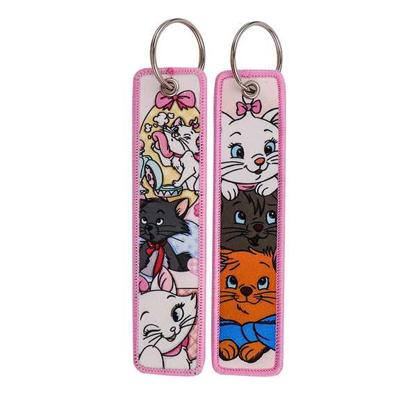 The Aristocats ‘Marie | Toulouse | Berlioz’ Embroidered Keyring Keychain
