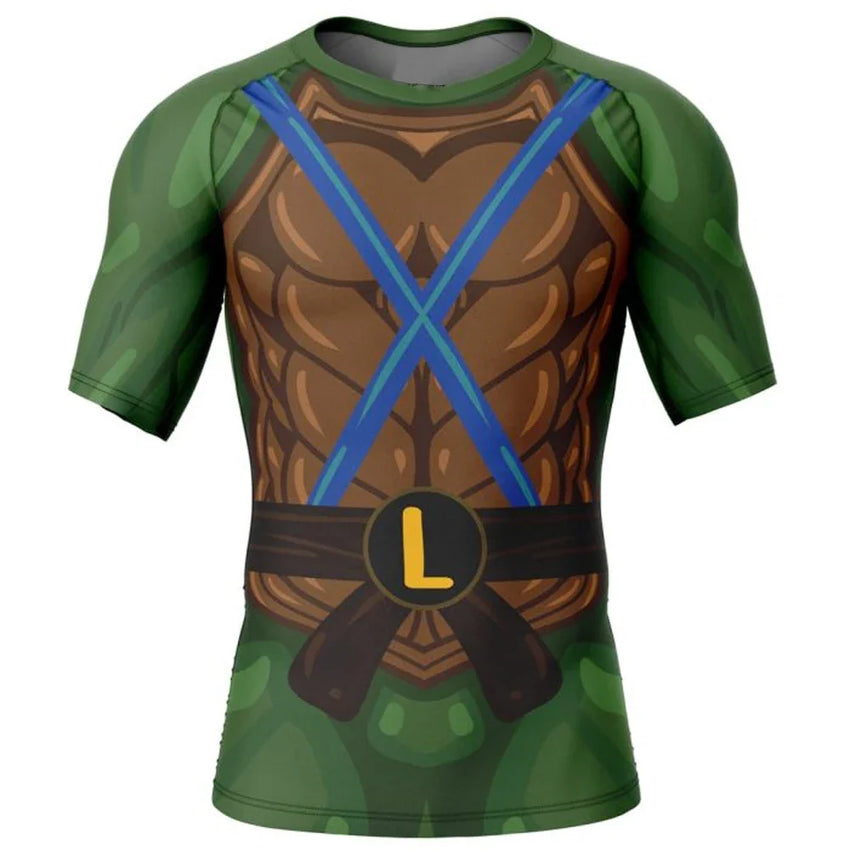 Kids Teenage Mutant Ninja Turtles 'Leo' Short Sleeve Compression Rashguard