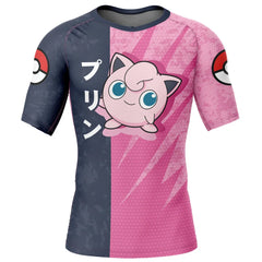 Kids Pokemon 'Jigglypuff' Short Sleeve Compression Rashguard