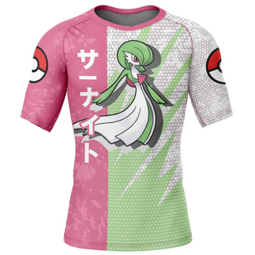 Pokemon Gardevoir Short Sleeve Compression Rashguard Pokemon Gardevoir Short Sleeve Compression Rashguard