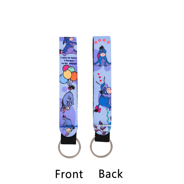 Winnie The Pooh ‘Happy Eeyore ' Wrist Lanyard Keyring Clip Keychain