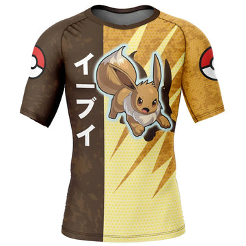 Pokemon Eevee Kids Short Sleeve Compression Rashguard