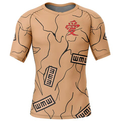BJJ Rash Guard Kids Naruto 'Gourd | Gaara' Short Sleeve Compression Rashguard