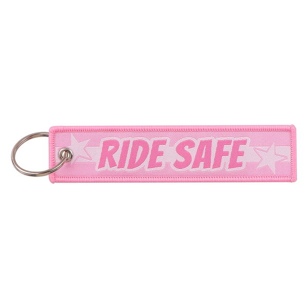 Ride Safe Embroidered Keyring Keychain