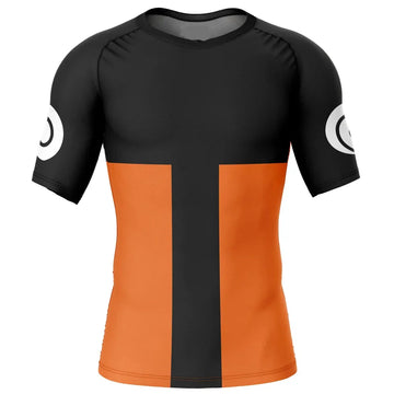 Naruto Uzumaki Short Sleeve Compression Rashguard Naruto Uzumaki Short Sleeve Compression Rashguard
