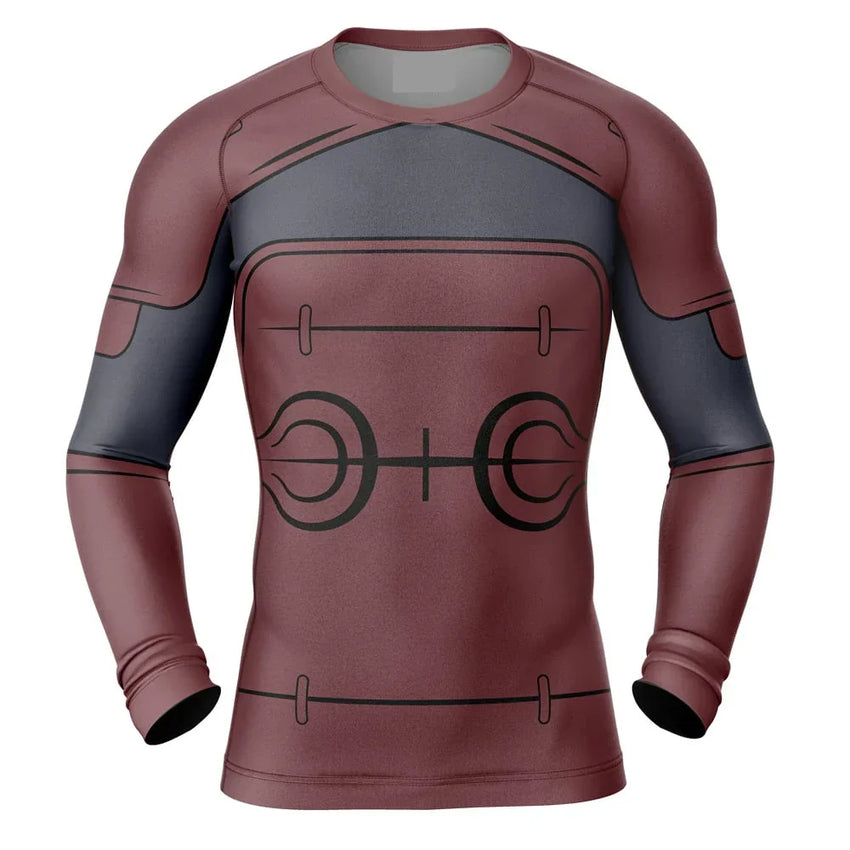 BJJ Rash Guard Kids Naruto 'Hashirama' Long Sleeve Compression Rashguard