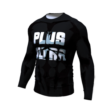 Plus Ultra Black BJJ Rash Guard My Hero Academia Compression Premium Long Sleeve Rashguard