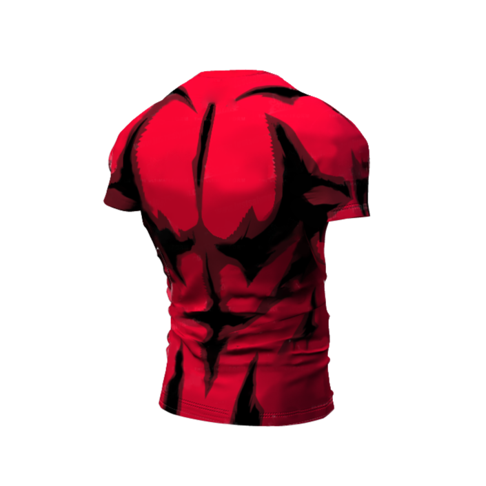 Plus Ultra Red My Hero Academia Compression Premium Short Sleeve Rashguard