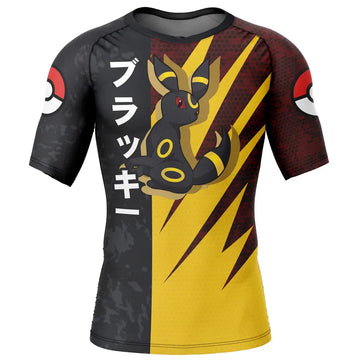 Kids Pokemon Umbreon Short Sleeve Compression Rashguard Kids Pokemon Umbreon Short Sleeve Compression Rashguard