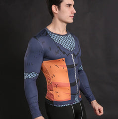 BJJ Rash Guard Teen Naruto 'Battle Damaged Armor' Long Sleeve Compression Rash Guard