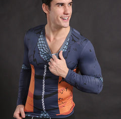 Teen Naruto 'Battle Damaged Armor' Long Sleeve Compression Rash Guard