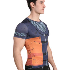 BJJ Rash Guard Teen Naruto 'Battle Damage' Short Sleeve Compression Rash Guard