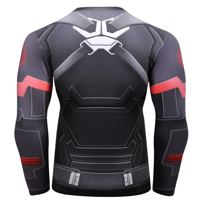 Captain America Steve Rogers 'Agent of Hydra' Elite Long Sleeve Compression Rash Guard
