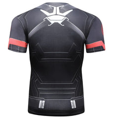 Captain America Steve Rogers 'Agent of Hydra' Elite Short Sleeve Compression Rash Guard