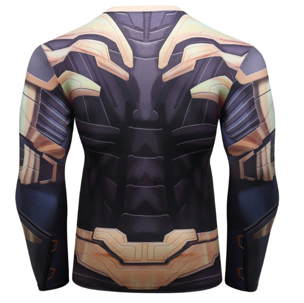 Thanos 'End Game Armor' Elite Compression Long Sleeve Rash Guard