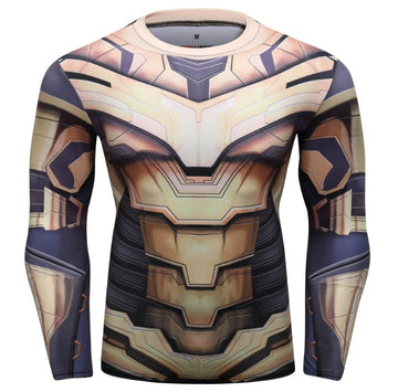 End Game Armor Thanos Elite Compression Long Sleeve Rash Guard