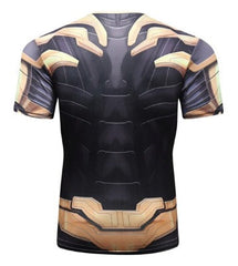 Thanos 'End Game Armor' Elite Compression Short Sleeve Rash Guard