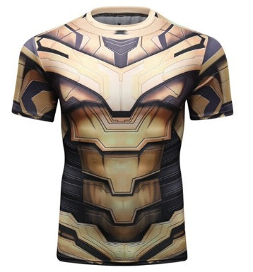 End Game Armor Thanos Elite Compression Short Sleeve Rash Guard