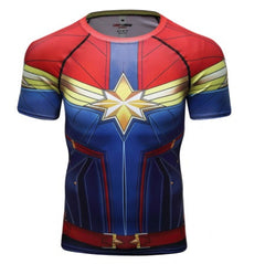 Men's Captain Marvel Carol Danvers Premium Compression Set