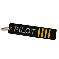 Aviation 'Pilot' Embroidered Keyring Keychain