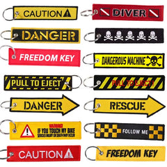 Aviation 'Pilot' Embroidered Keyring Keychain