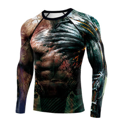 Warrior 'Duality | Man v Machine' Elite Long Sleeve Compression Rashguard