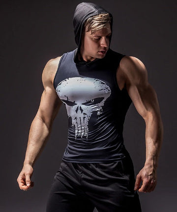 The Punisher Hooded Tank Top Compression