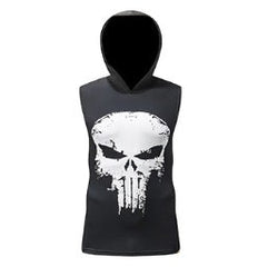 The Punisher Hooded Compression Tank Top