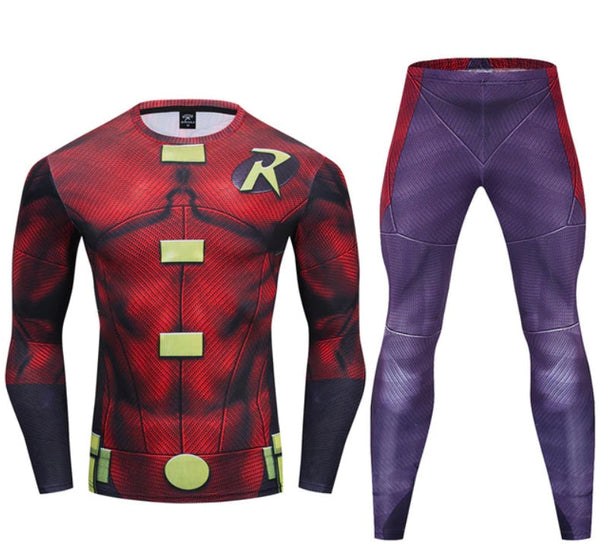 Robin Compression 'Tim Drake' Premium Long Sleeve Rashguard Set