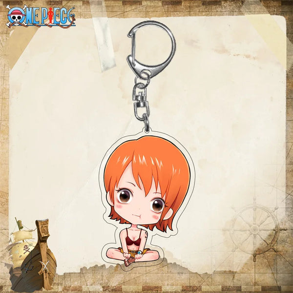 One Piece Sexy Nami Chibi Acrylic Keyring Keychain