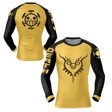 Pirate Heart Gold One Piece Long Sleeve Compression Rashguard Pirate Heart Gold One Piece