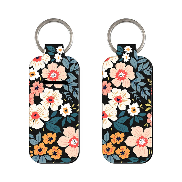Blooms of Nature Sakura at Night Lipstick Holder Keychain