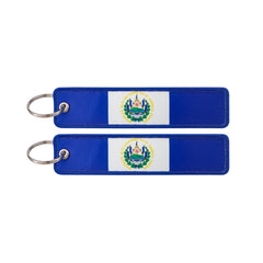 National Flag 'El Salvador' Embroidered Keyring Keychain
