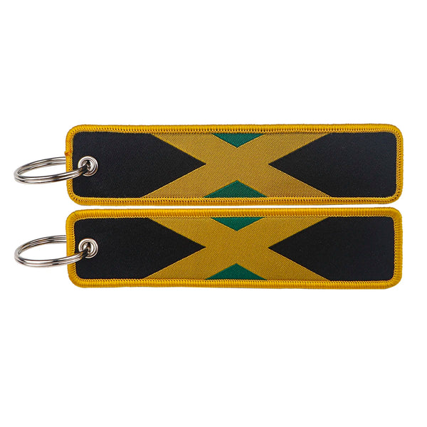 National Flag 'Jamaica' Embroidered Keyring Keychain