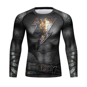 Black Adam Elite Compression Rashguard Long Sleeve