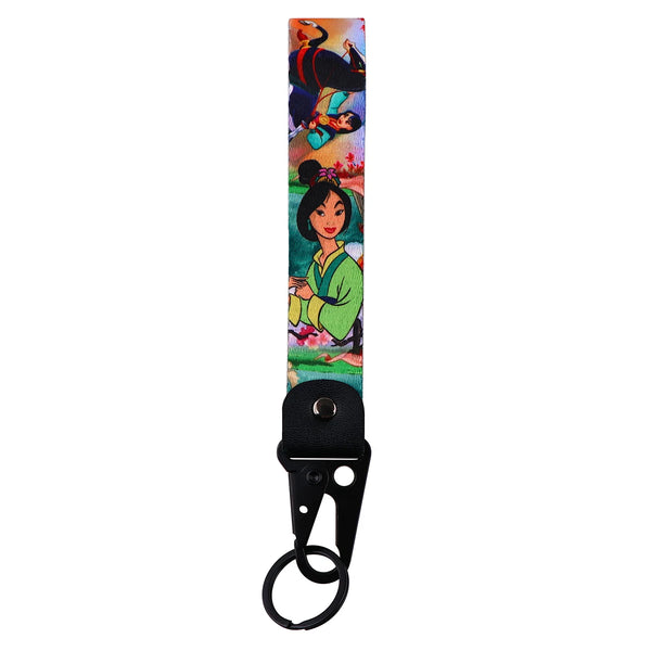 Mulan 'Princess Mulan and Khan' Wrist Lanyard Keyring Clip Keychain