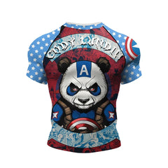 Panda Compression 'Captain Panda' Short Sleeve Rashguard 2 Piece Set